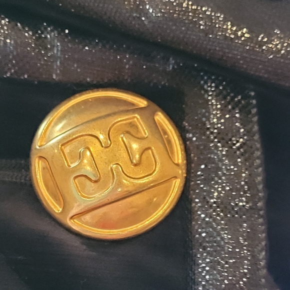 ESCADA Black Quilted Coat with Gold-Tone Buttons. Size 40 - Picture 6 of 16